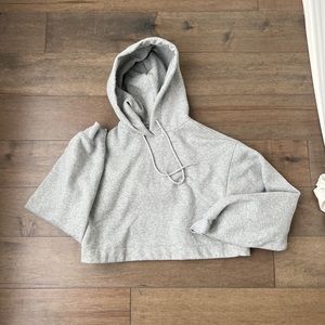 Alo a cropped Hoodie Gray